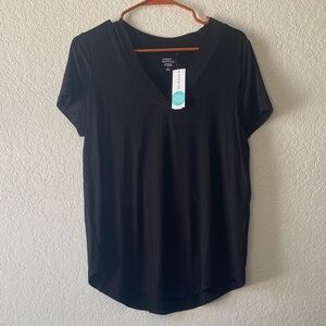 Market & Spruce Black Short Sleeve Tee